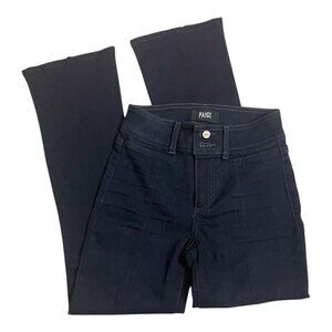 Paige Jeans CLAUDINE 24 Petite Slit Flare Ankle Stretch Dark Blue